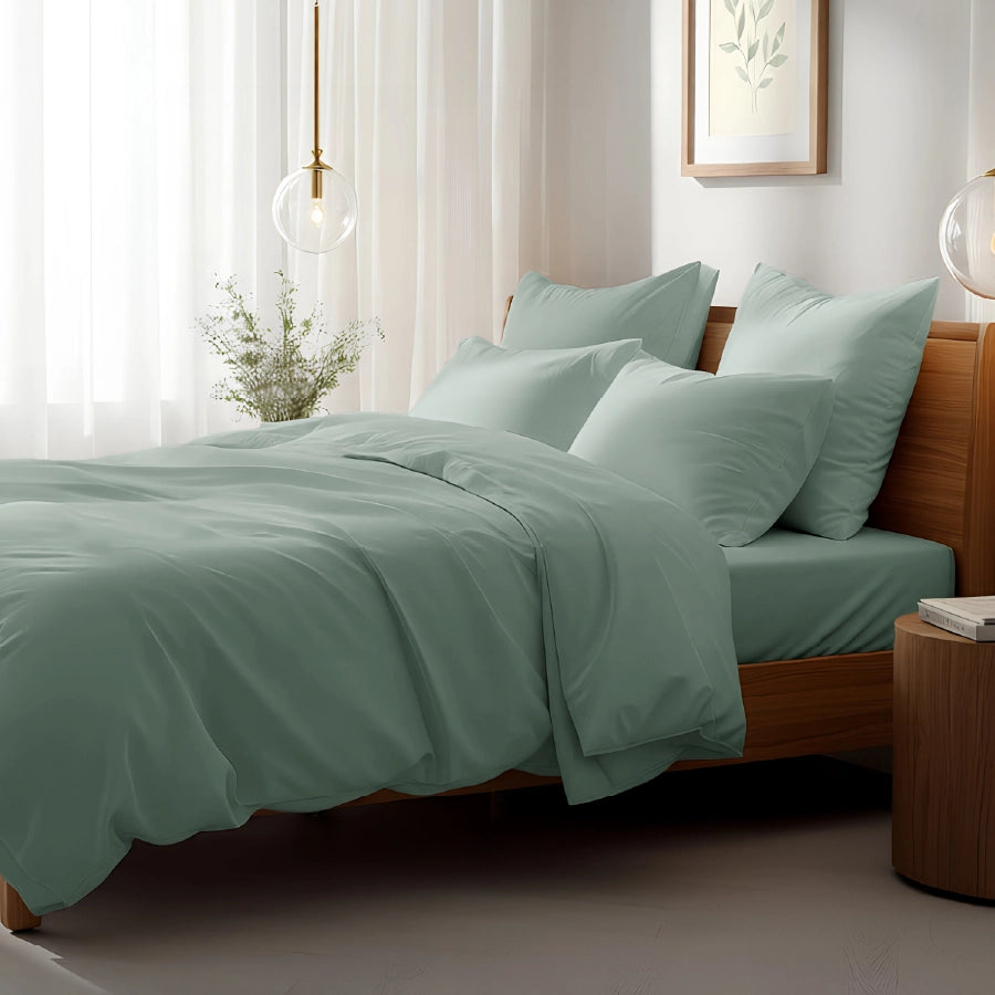 Duvet Cover - 1000TC Solid - Double [Duvet Cover - 1000TC Solid - Sage - Double]