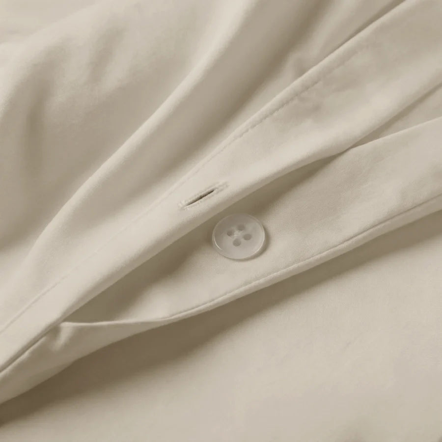 Duvet Cover - 1000TC Solid - Pale Blue, White, Beige - Double