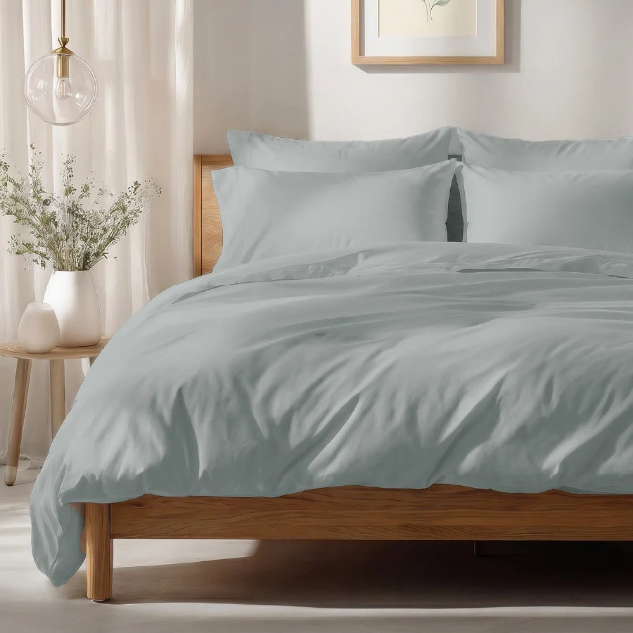 Bedsheet Set - Solid 1000TC - Light Grey - King