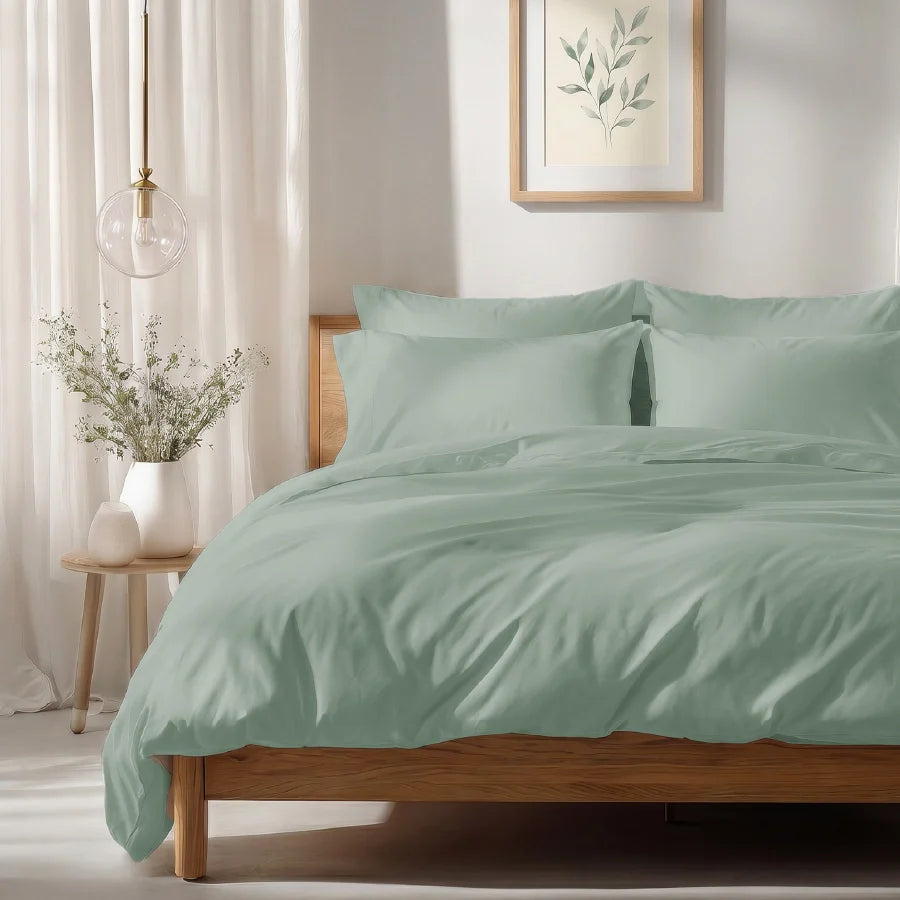 Bedsheet Set - Solid 1000TC - Sage - King