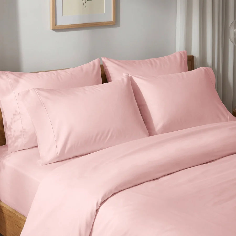 Bedsheet Set - Solid 1000TC - Cameo Rose - King