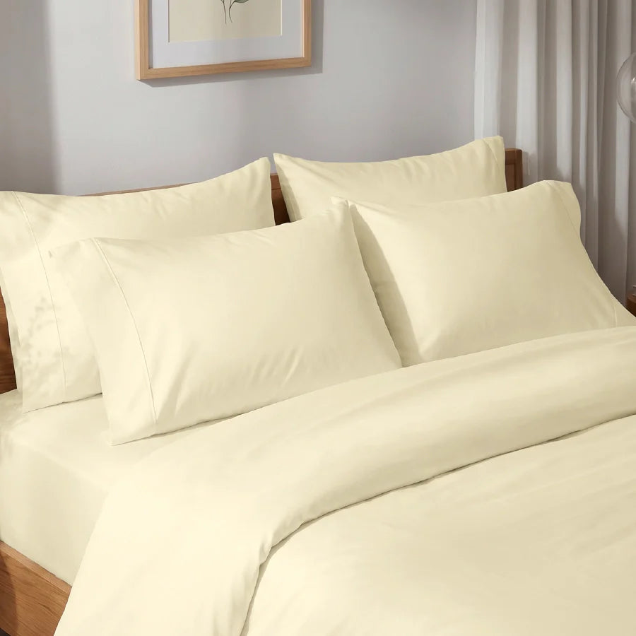 Bedsheet Set - Solid 1000TC - Ivory - King