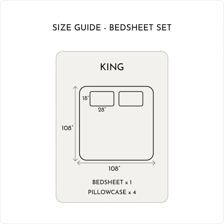 Bedsheet Set - Solid 1000TC - Pale Blue - King