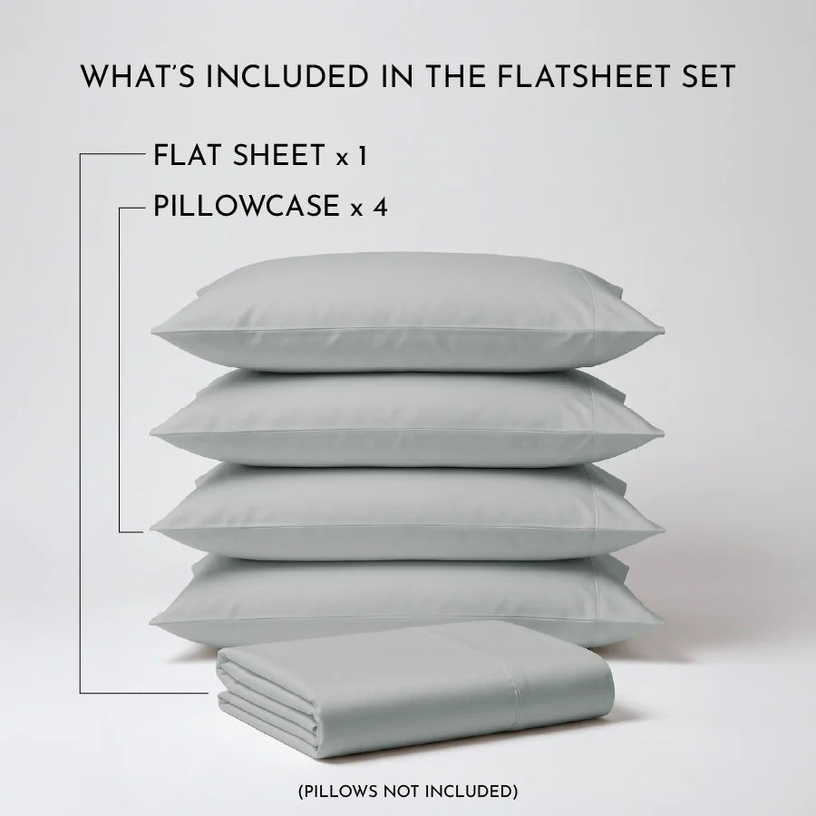 Bedsheet Set - Solid 1000TC - Light Grey - King