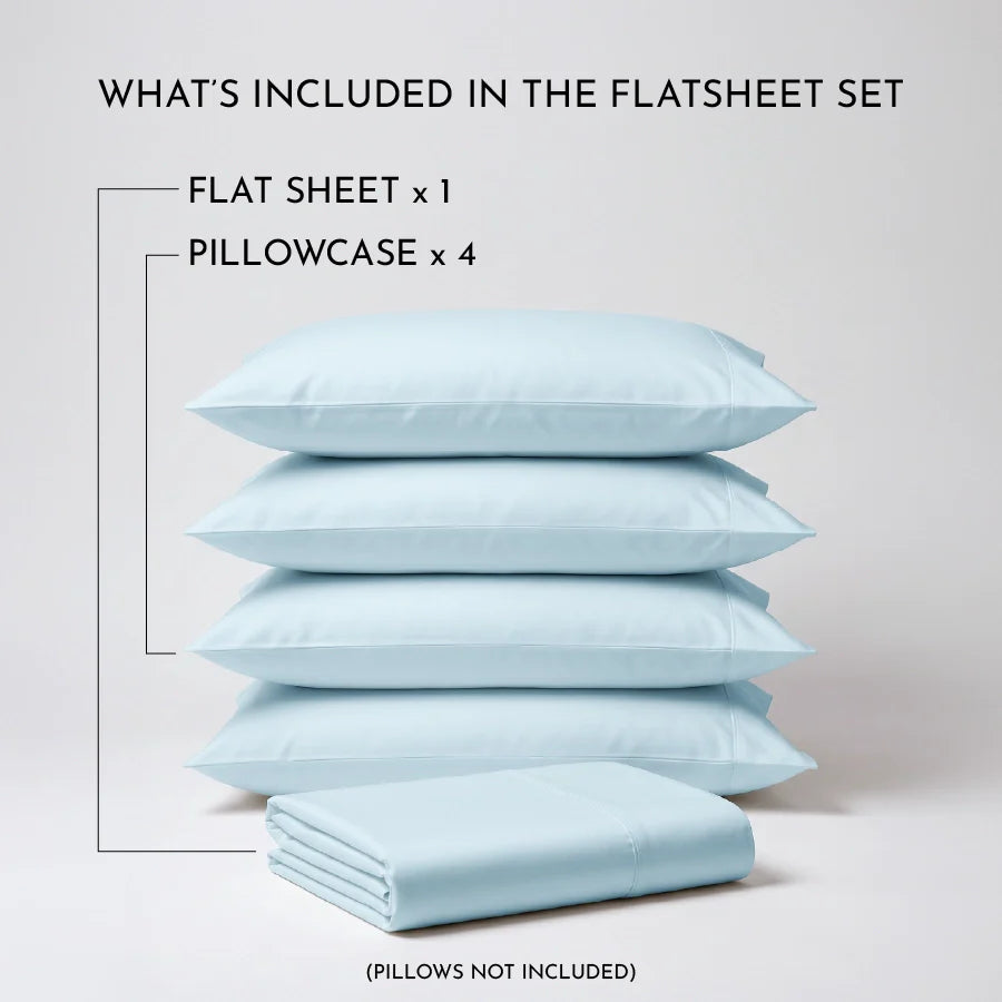 Bedsheet Set - Solid 1000TC - Pale Blue - King