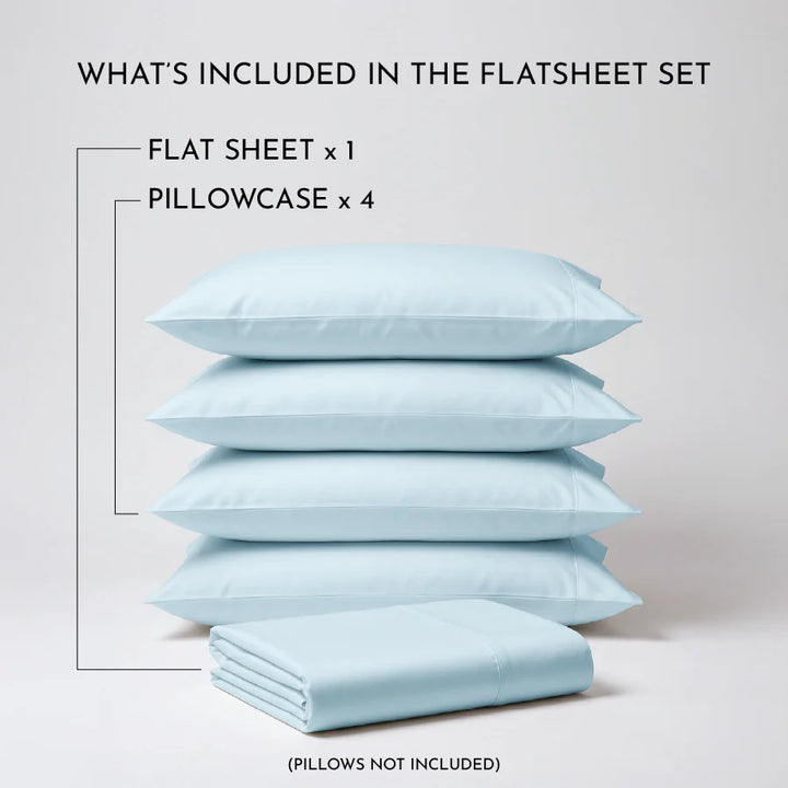 Bedsheet Set - Solid 1000TC - Pale Blue - King