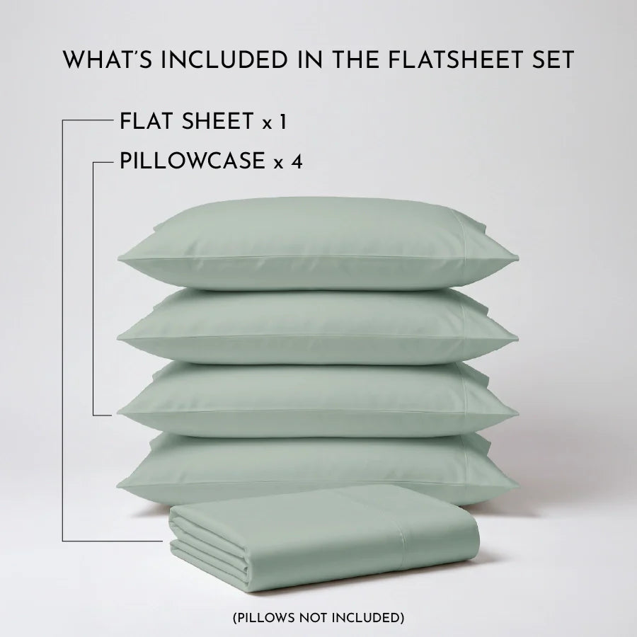 Bedsheet Set - Solid 1000TC - Sage - King