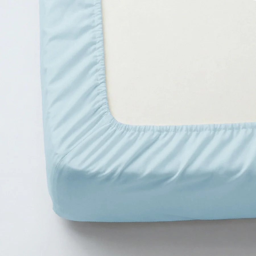 Bedding Bundle - 1000TC Fitted Sheet Set with Duvet Cover - White, Pale Blue, Beige - King