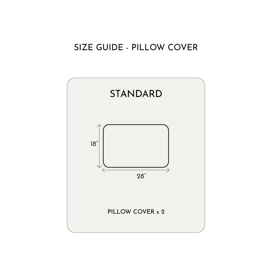 Pillow Cover - Solid 1000TC - Pale Blue, White, Beige