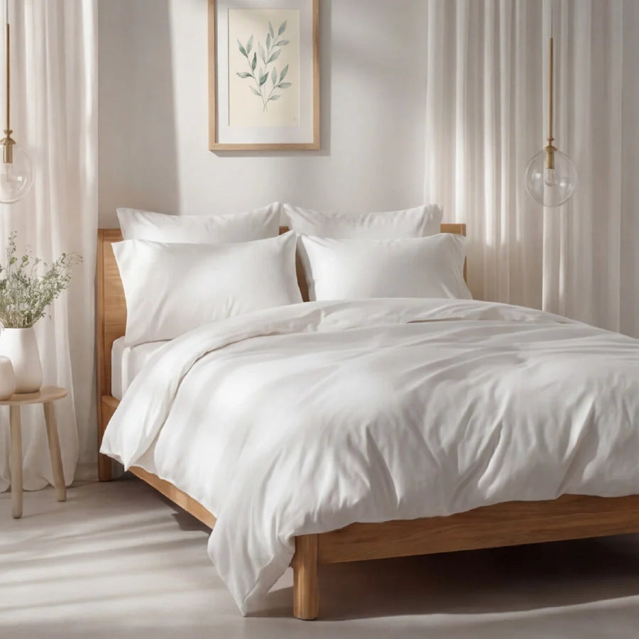 Pillow Cover - Solid 1000TC - Pale Blue, White, Beige