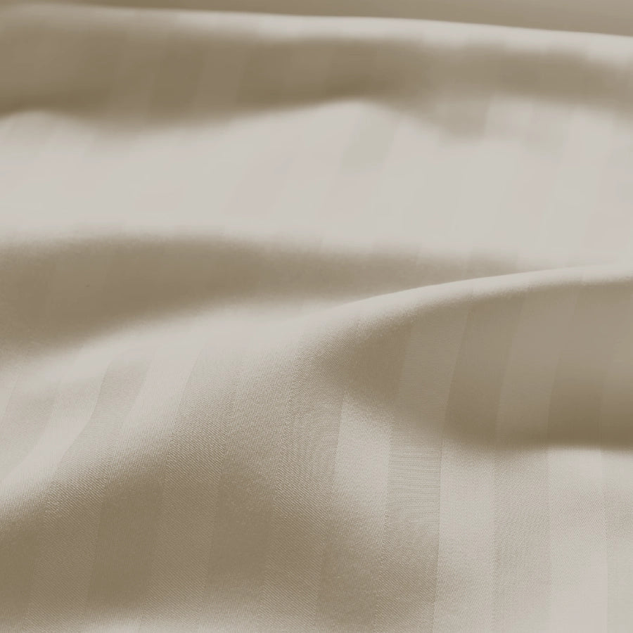 Fitted Sheet Set - 300TC Striped Luxe - 1Cm Pale Blue, 1Cm Beige, 1Cm Cameo Rose, 1Cm Light Grey, 1Cm Laurel Green...