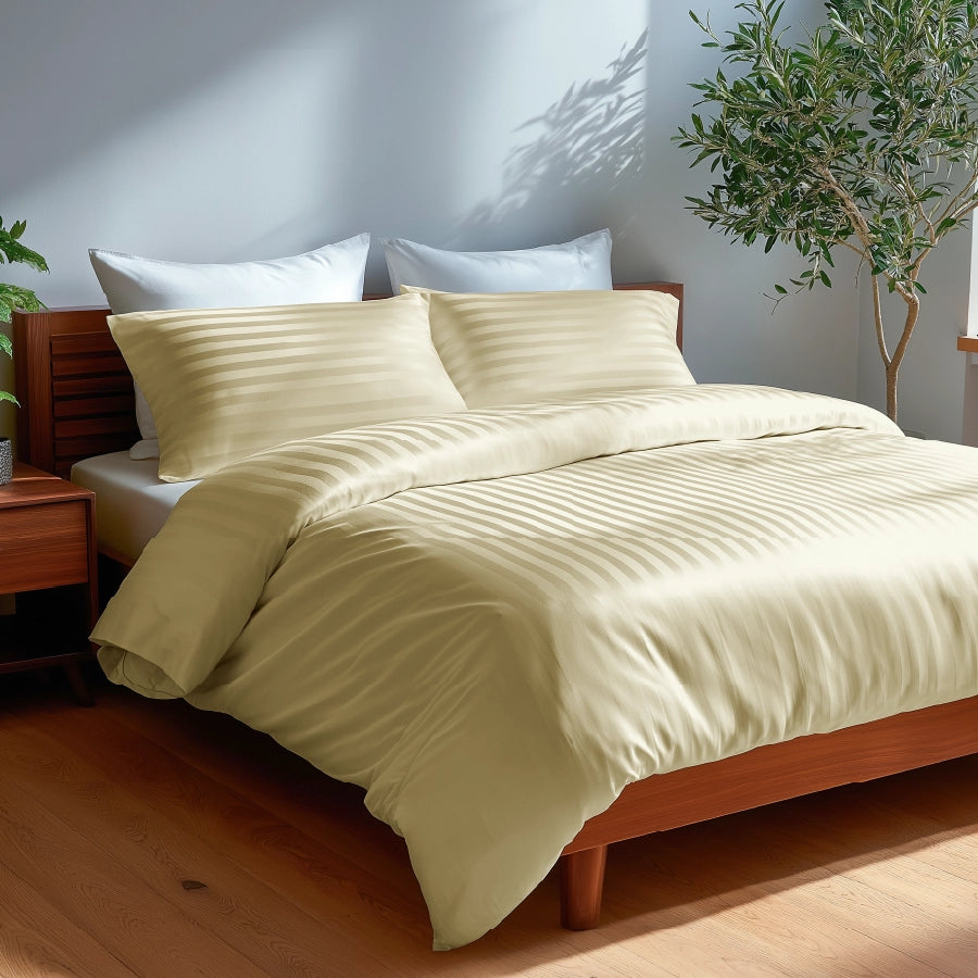 Pillow Cover - 300TC Striped Luxe [Pillow Cover - 300TC Striped Luxe - Ivory]