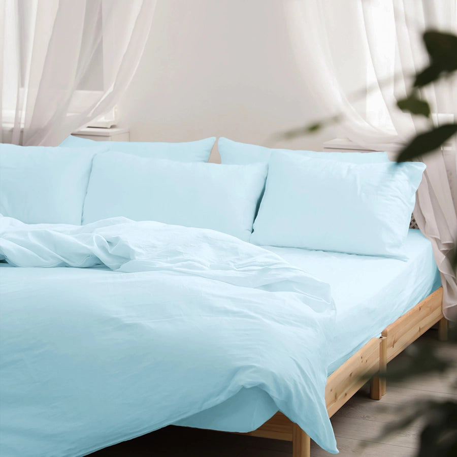 Duvet cover - Solid 200TC Percale - Double [Duvet cover - Solid 200TC Percale - Pale Blue - Double]