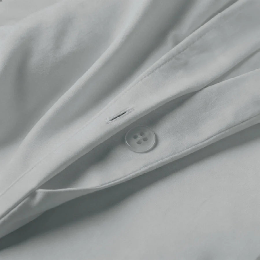 Duvet cover | 200TC Percale | 100% Cotton | Size : Double - Solid-Light-Grey