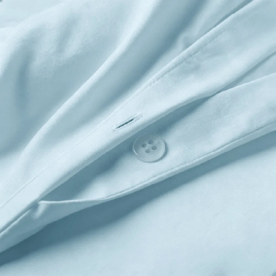 Duvet cover | 200TC Percale | 100% Cotton | Size : Double - Solid-Pale-Blue