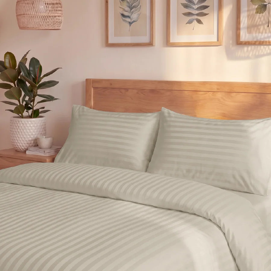 300TC Stripes Duvet Cover Beige