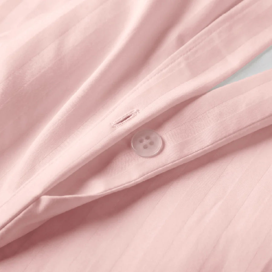 300TC Stripes Duvet Cover Cameo Rose