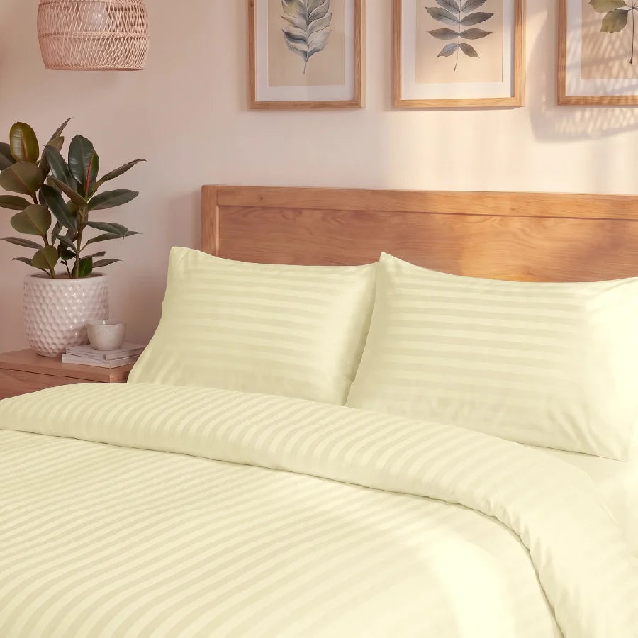 300TC Stripes Duvet Cover Ivory