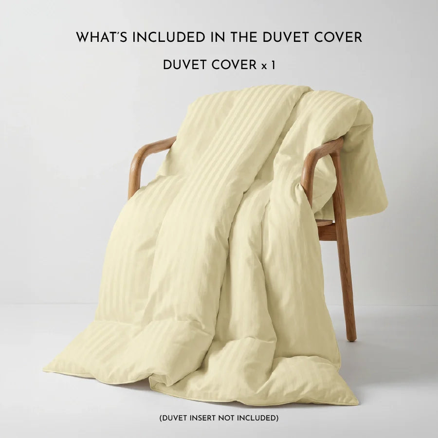 300TC Stripes Duvet Cover Ivory