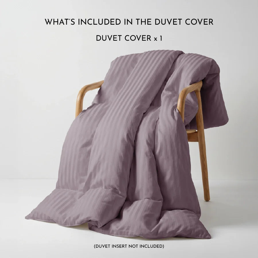 300TC Stripes Duvet Cover Lilac