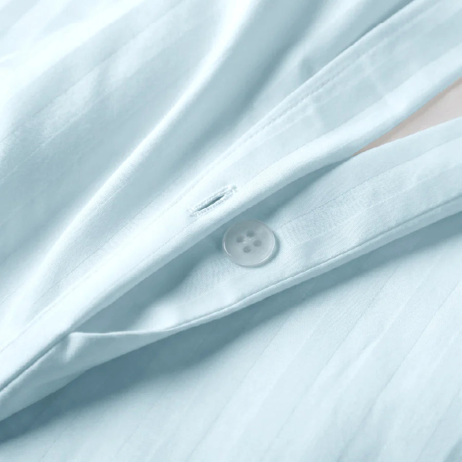 300TC Stripes Duvet Cover Pale Blue