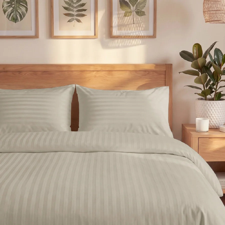 300TC Stripes Pillow Case Beige
