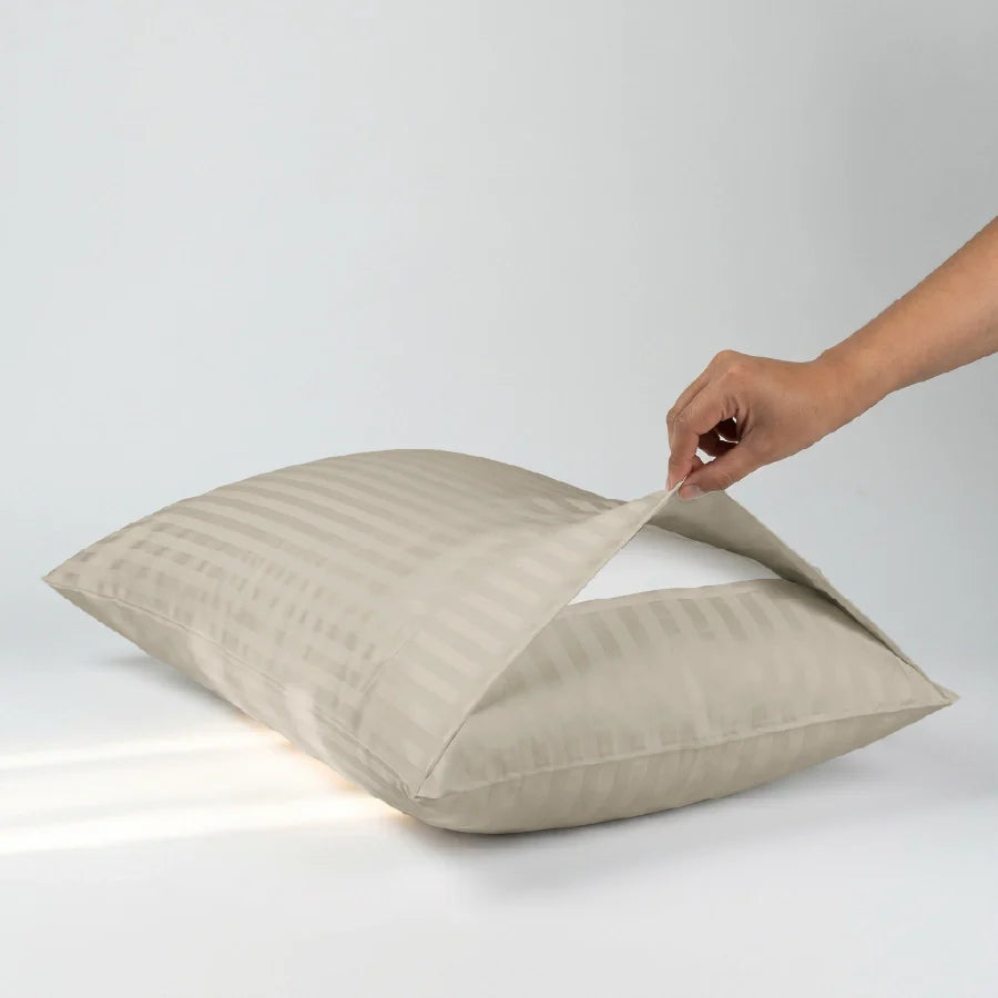300TC Stripes Pillow Case Beige