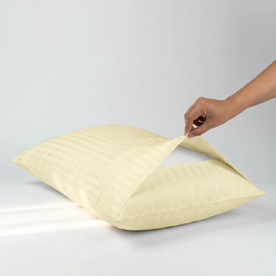 300TC Stripes Pillow Case Ivory