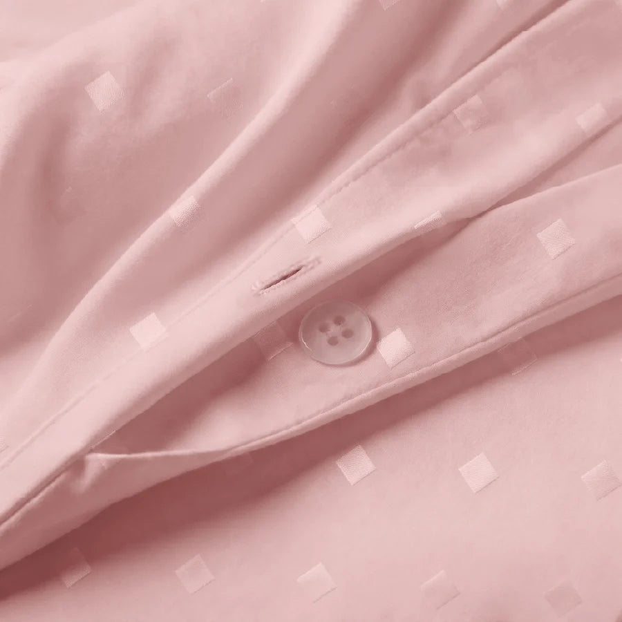 Duvet Cover | Swiss Dot | 100% Cotton | Size : Double | 300TC - Swiss-Dot-Cameo-Rose