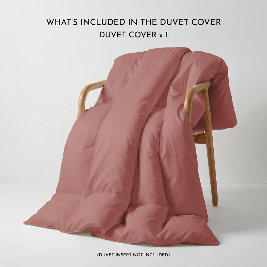 Duvet Cover | Swiss Dot | 100% Cotton | Size : Double | 300TC - Swiss-Dot-Desert-Sand