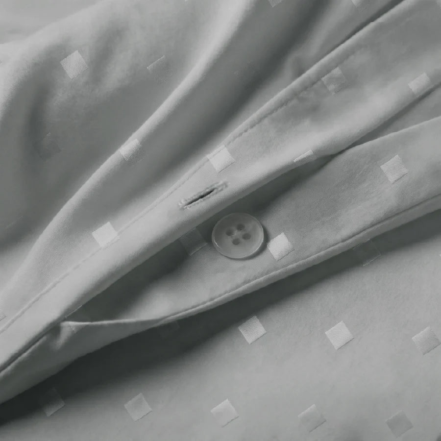 Duvet Cover | Swiss Dot | 100% Cotton | Size : Double | 300TC - Swiss-Dot-Paloma-Grey