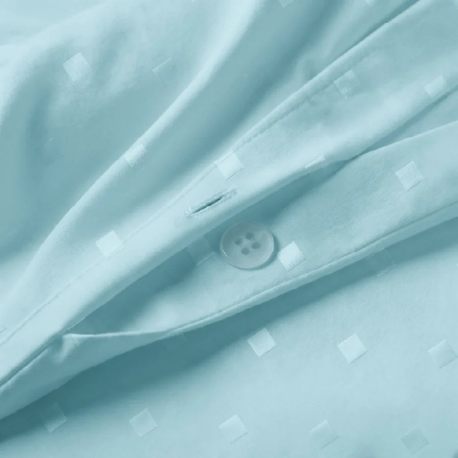 Duvet Cover | Swiss Dot | 100% Cotton | Size : Double | 300TC - Swiss-Dot-Sky-Blue