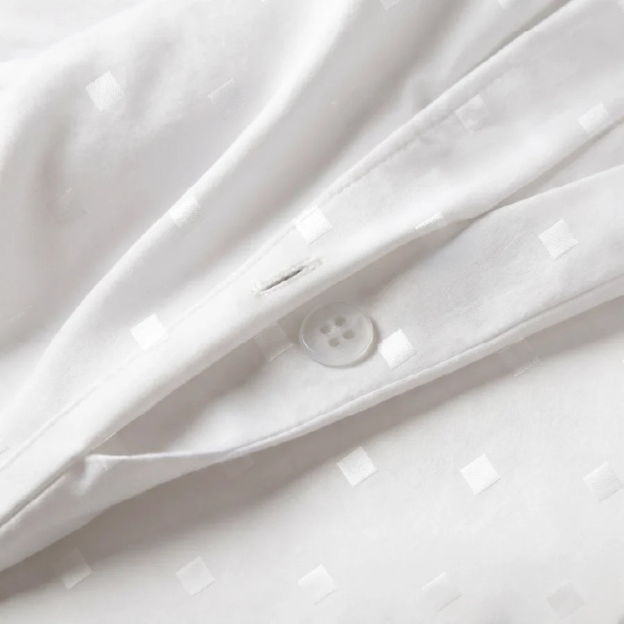 Duvet Cover | Swiss Dot | 100% Cotton | Size : Double | 300TC - Swiss-Dot-White