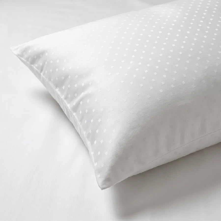 Pillow Cover | Swiss Dot | 100% Cotton | Pack of 2 Pillow Cases | 300TC - Swiss-Dot-White