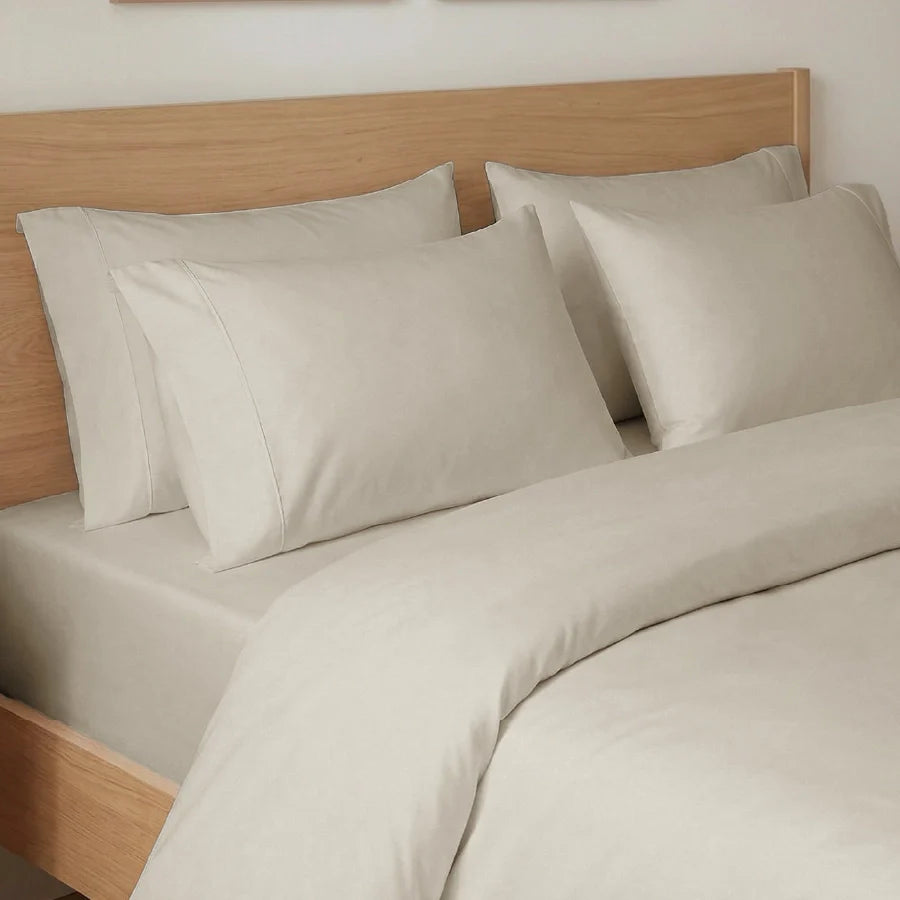 Duvet Cover | 400TC Solid | 100% Cotton | Size : Double - Solid Beige