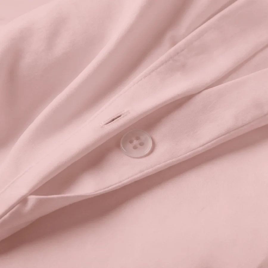Duvet Cover | 400TC Solid | 100% Cotton | Size : Double - Solid Cameo Rose