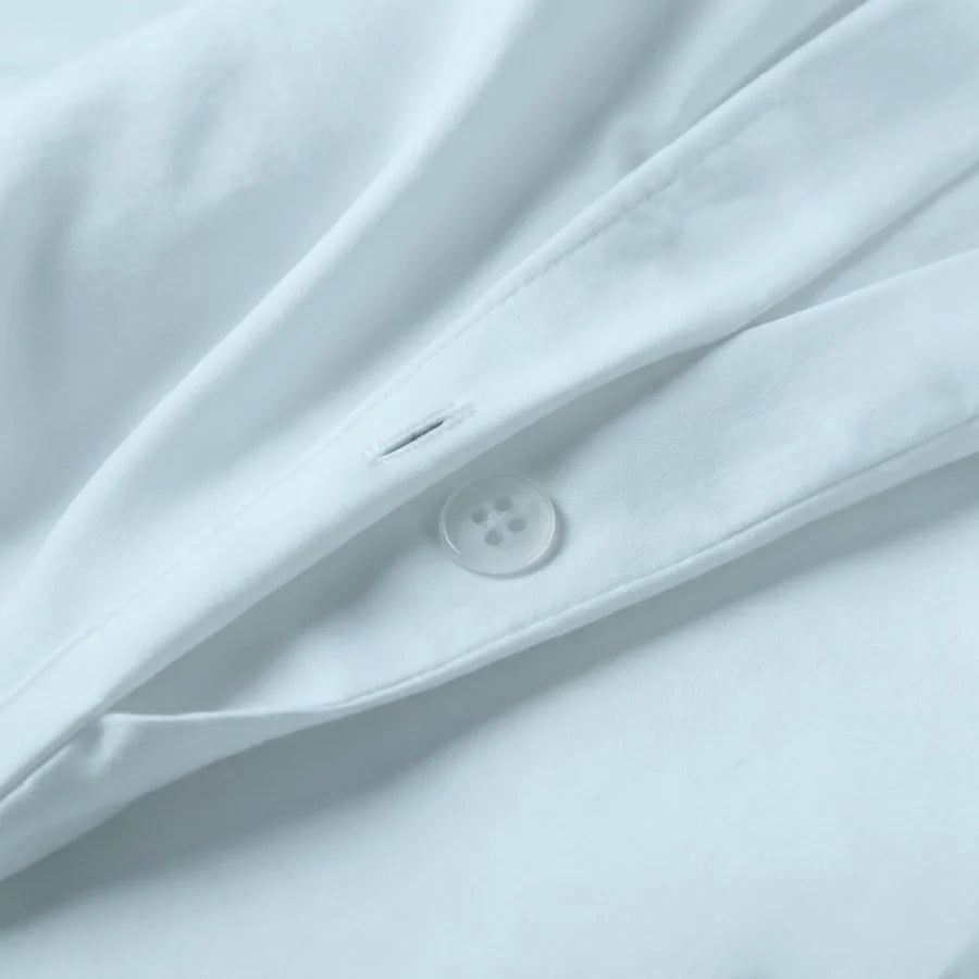 Duvet Cover | 400TC Solid | 100% Cotton | Size : Double - Solid Pale Blue
