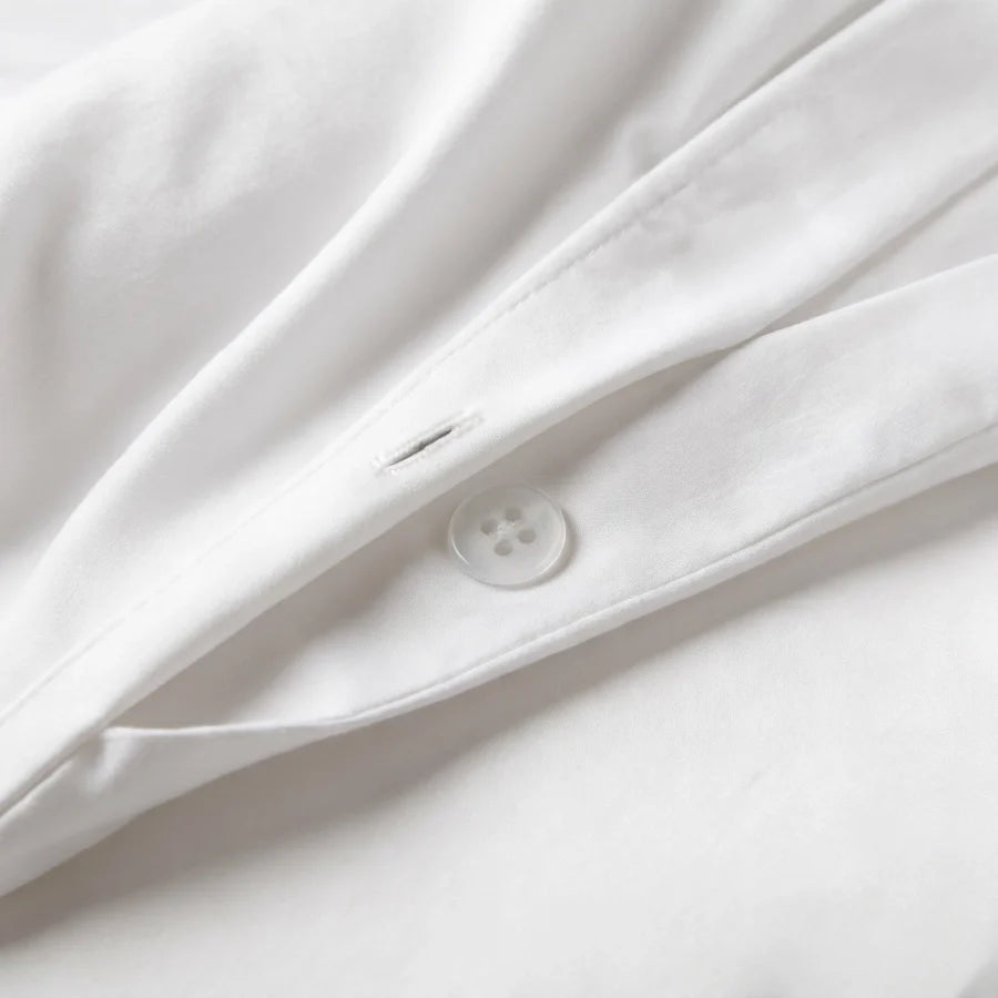 Duvet Cover | 400TC Solid | 100% Cotton | Size : Double - Solid White