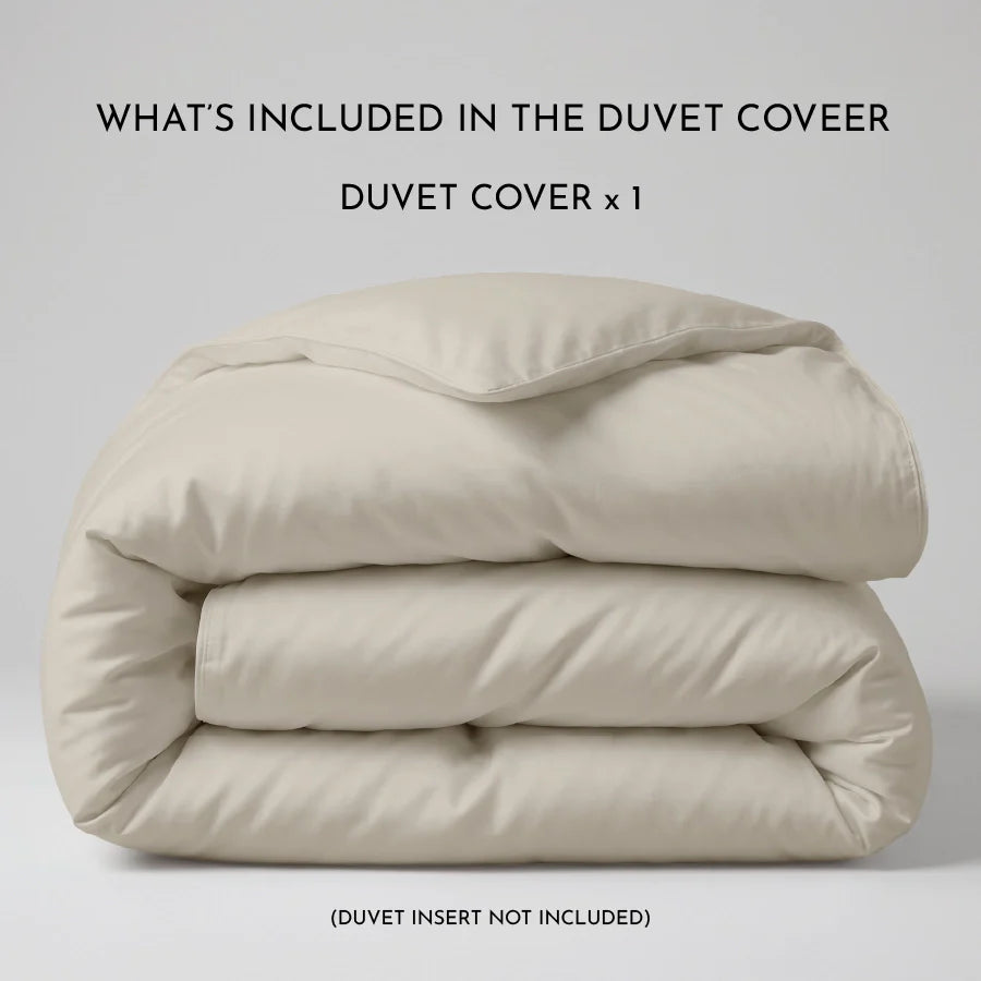 Duvet Cover | 400TC Solid | 100% Cotton | Size : Double - Solid Beige