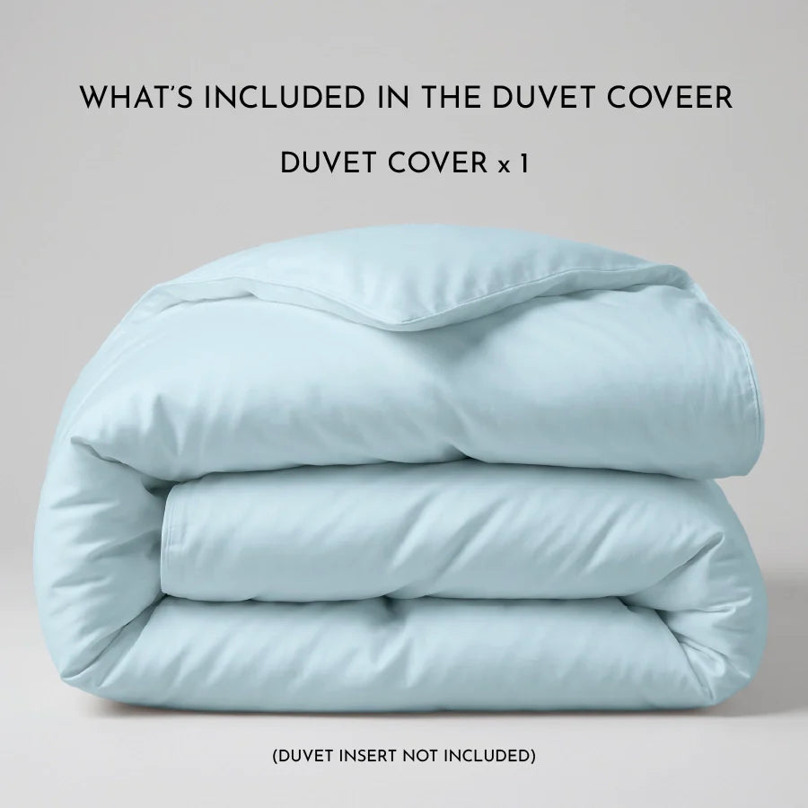 Duvet Cover | 400TC Solid | 100% Cotton | Size : Double - Solid Pale Blue