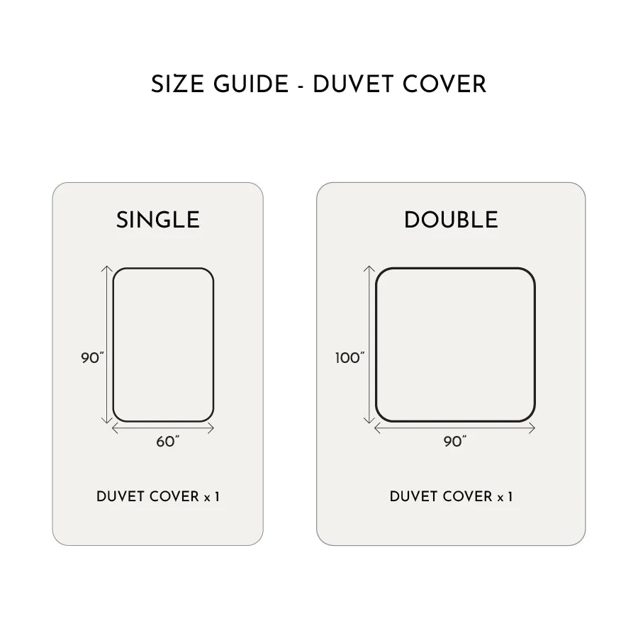 Duvet Cover | 400TC Solid | 100% Cotton | Size : Double - Solid White