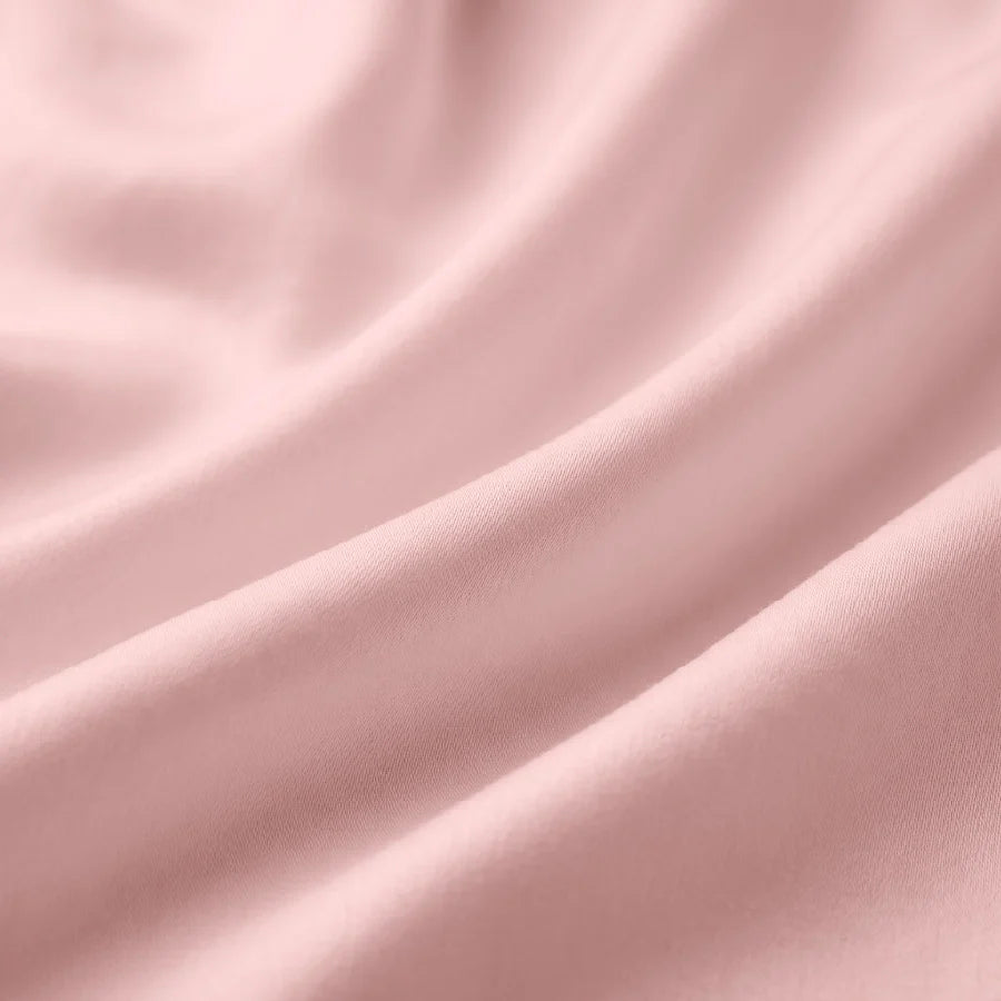 Bedsheet Set | 400TC Solid | 100% Cotton King Size Bedsheet + 2 Pillow Cases - Solid-Cameo-Rose