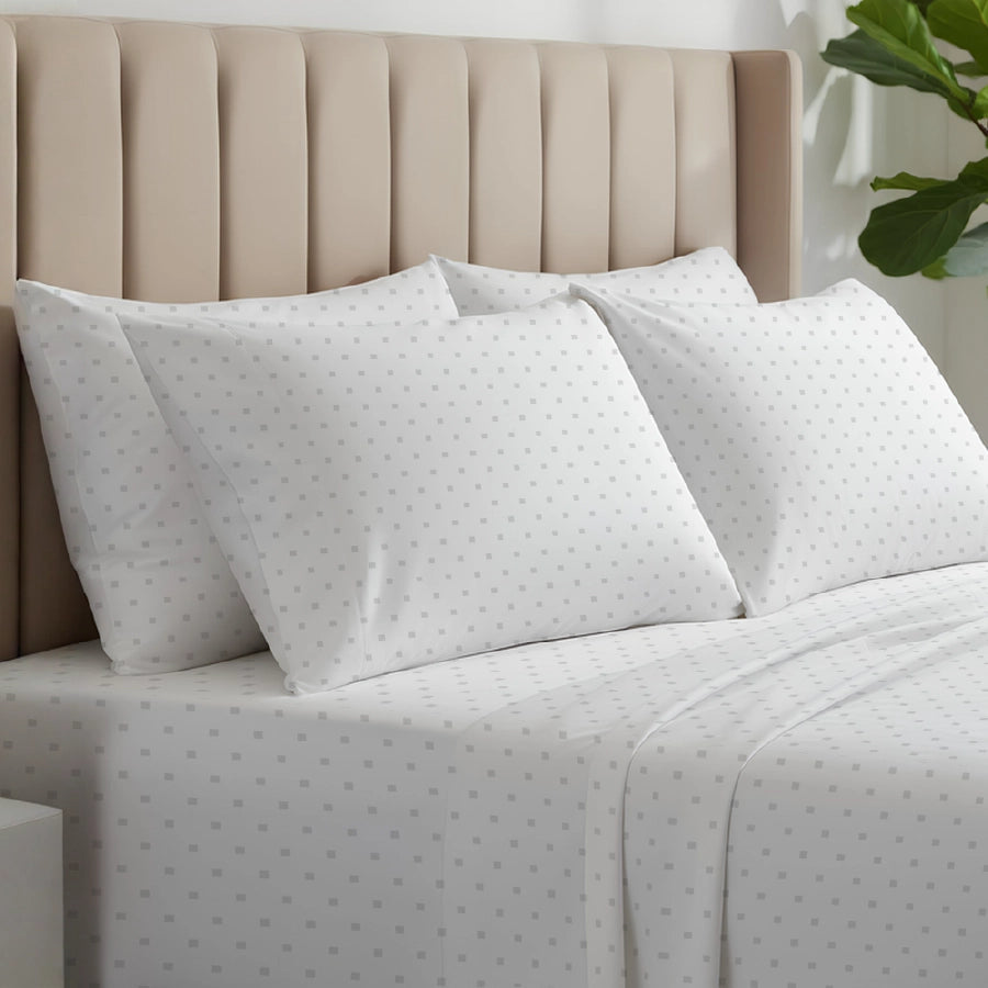 Pillow Cover - 500TC Swiss Dot - Toasted Almond, Desert Sand, White, Paloma Grey