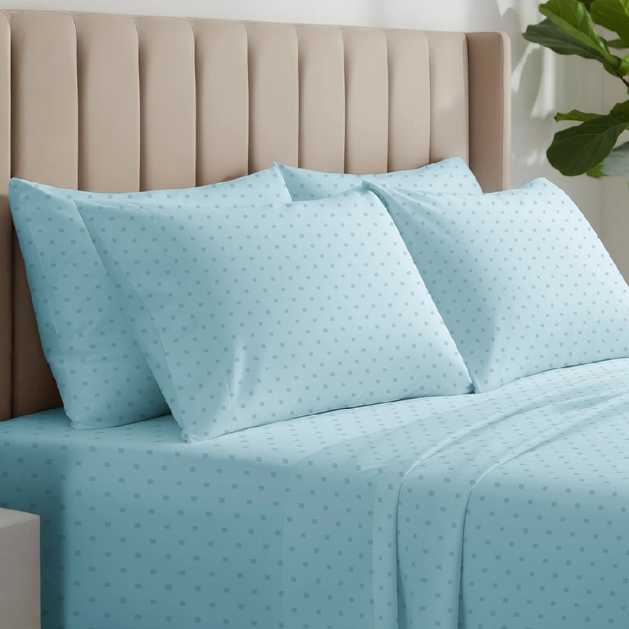 Pillow Cover - 500TC Swiss Dot - Sky Blue