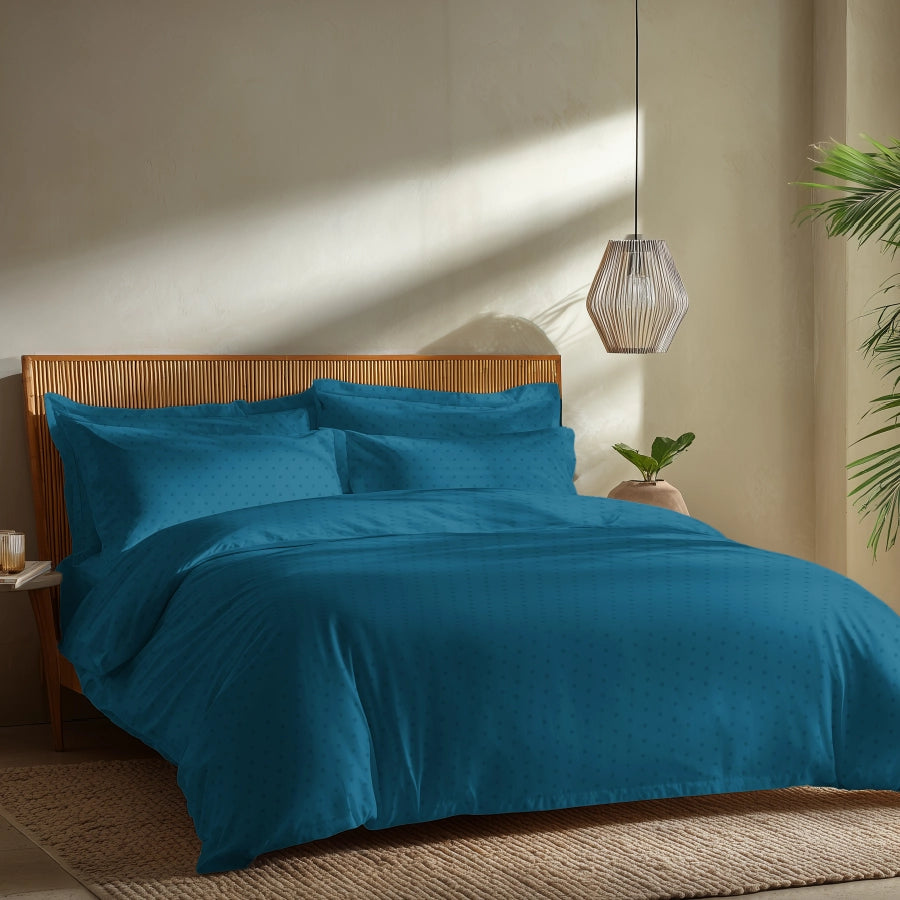 Duvet Cover - 500TC Swiss Dot - Double [Duvet Cover - 500TC Swiss Dot - Azure Blue - Double]