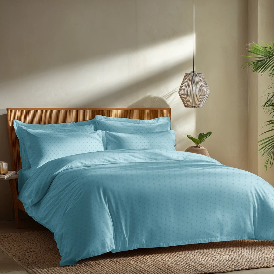 Duvet Cover - 500TC Swiss Dot - Double [Duvet Cover - 500TC Swiss Dot - Sky Blue - Double]