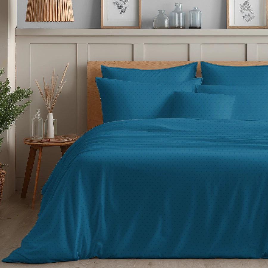 Duvet Cover - 500TC Swiss Dot - Double [Duvet Cover - 500TC Swiss Dot - Azure Blue - Double]