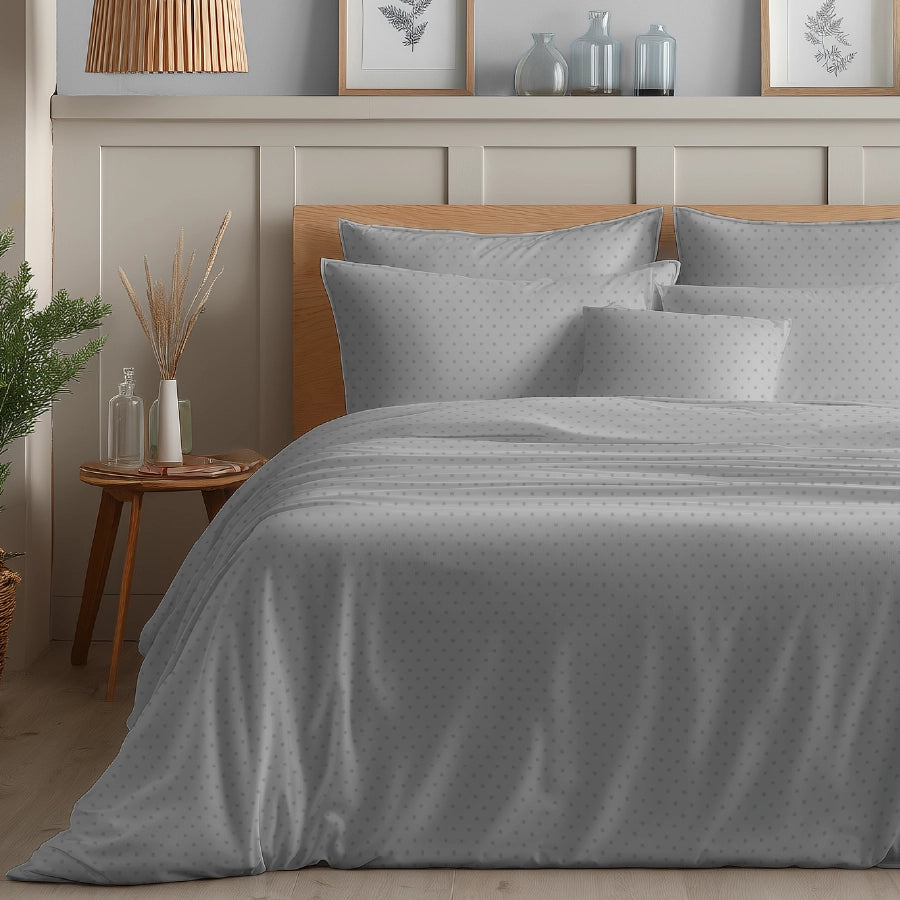 Duvet Cover - 500TC Swiss Dot - Double [Duvet Cover - 500TC Swiss Dot - Pale/Pistachio Green - Double]