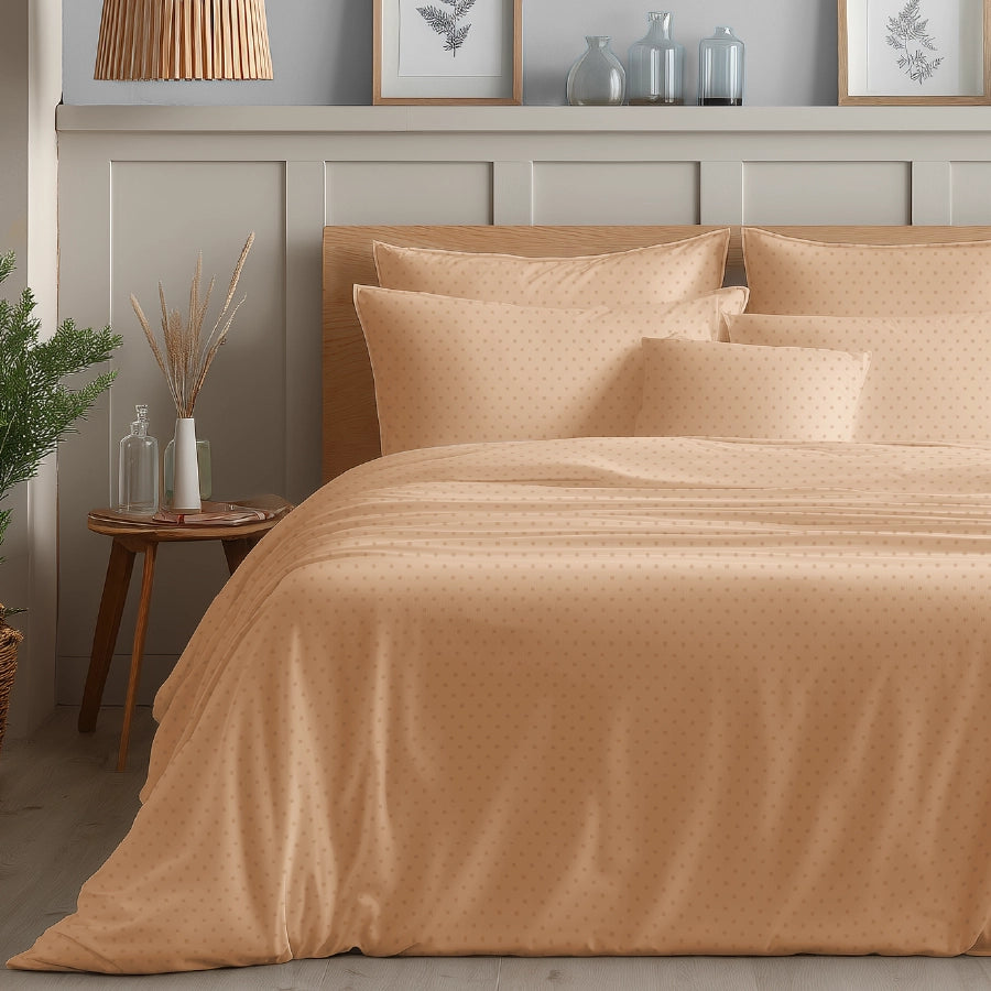 Duvet Cover - 500TC Swiss Dot - Double [Duvet Cover - 500TC Swiss Dot - Toasted Almond - Double]