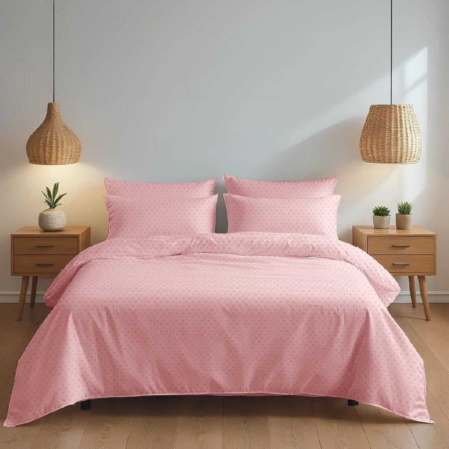 Pillow Cover - 500TC Swiss Dot - Cameo Rose [500TCPCCR]